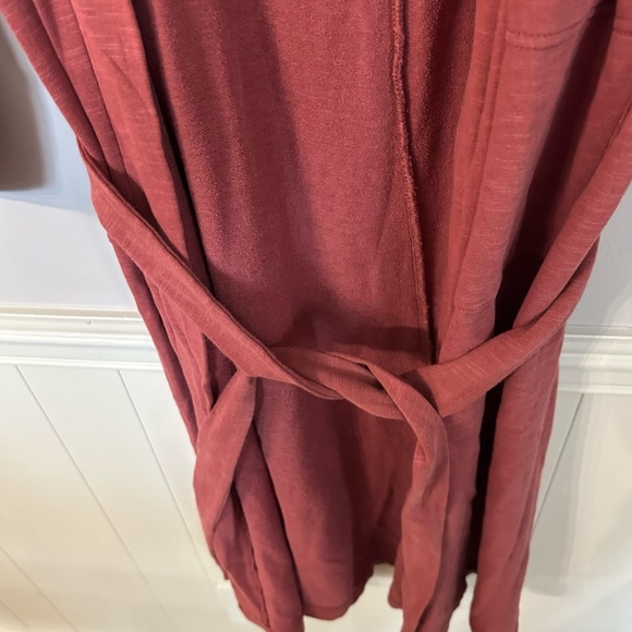 Free People Intimately Womens Long Sleeve Wrap Duster Cardigan in Wine Sz XS NWT - Picture 6 of 8